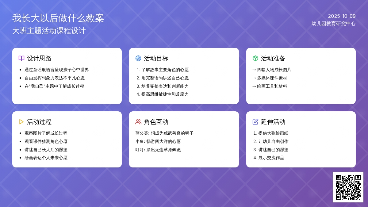 大班主题活动教案：我长大以后做什么教案