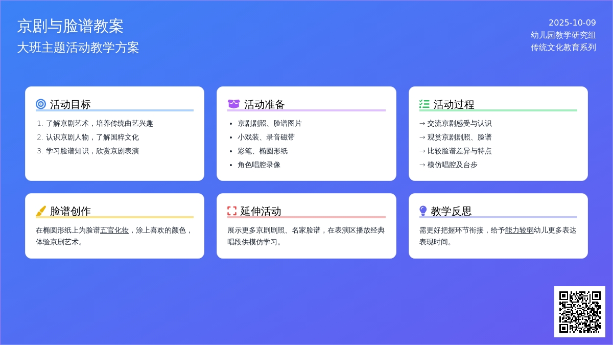 大班主题活动教案：京剧与脸谱教案(附教学反思)