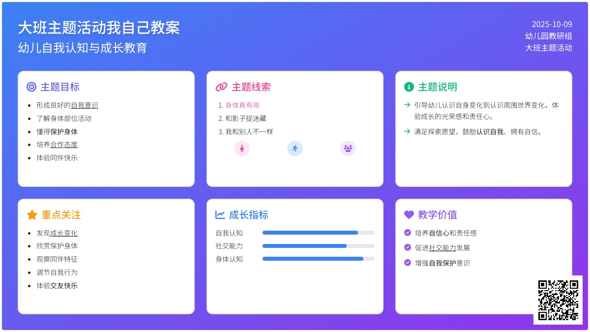 大班主题活动教案：我自己教案