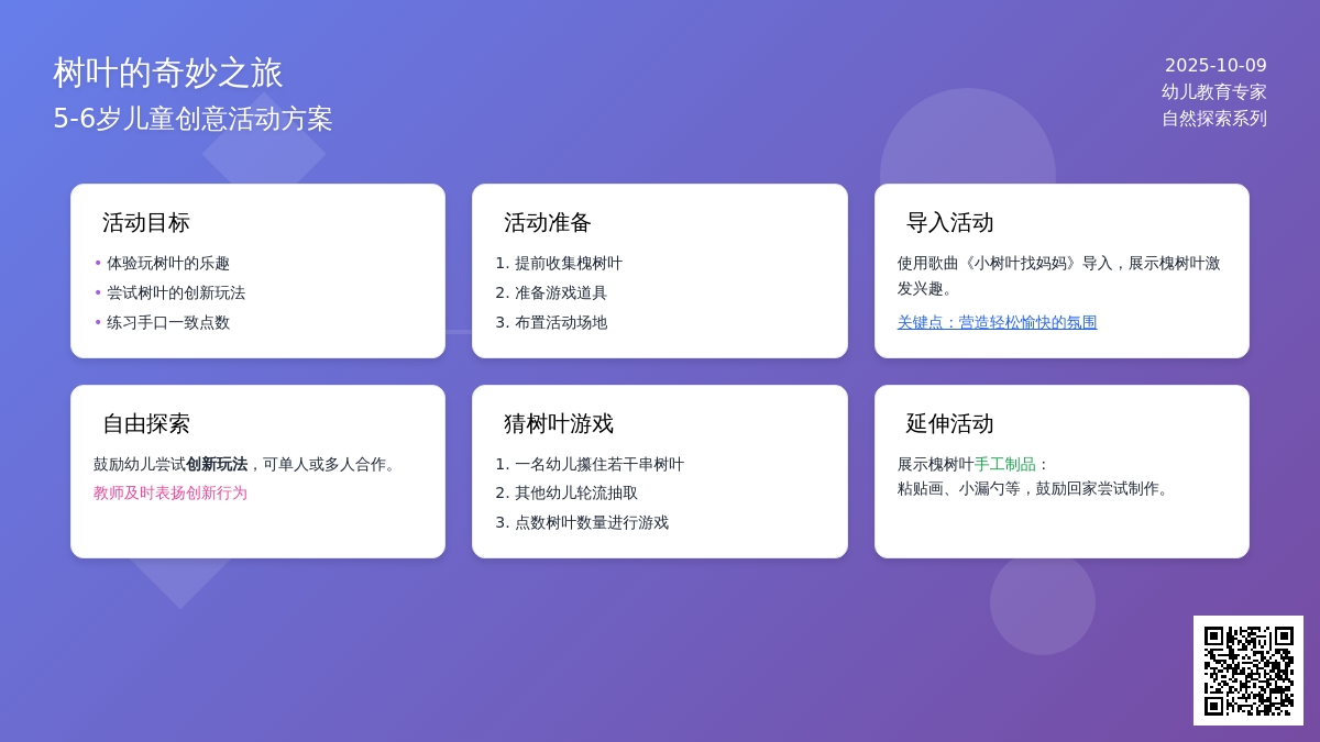 幼儿园大班益智游戏：抽树叶