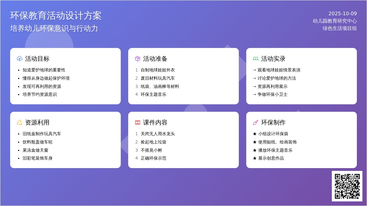 幼儿园大班社会活动：争做环保小卫士
