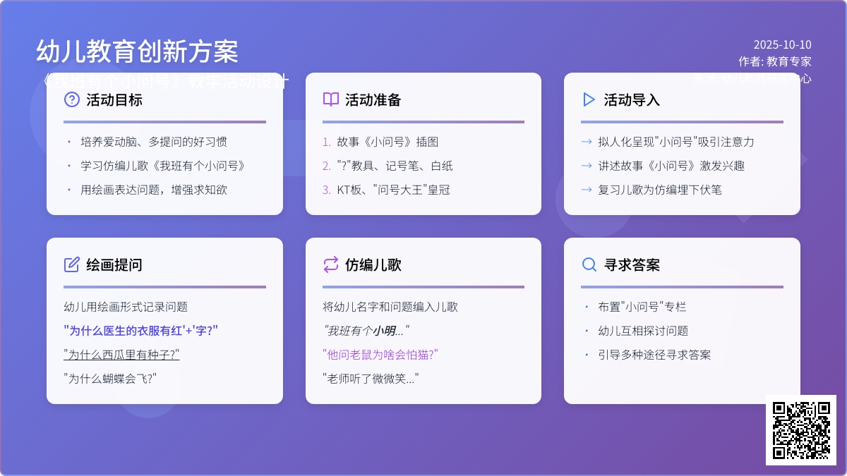幼儿园大班语言教案：我班有个小问号