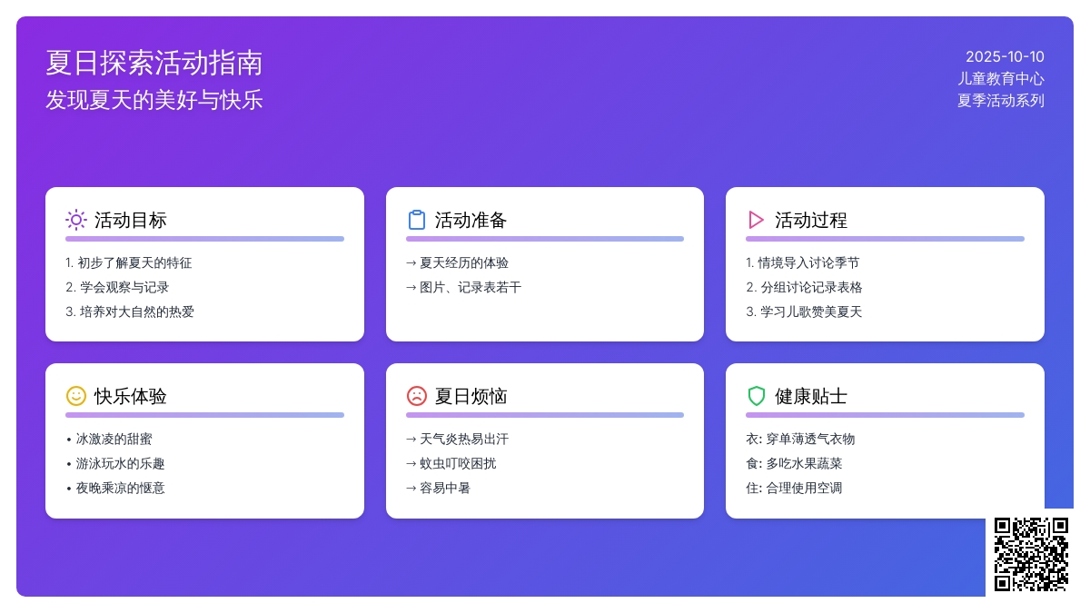 幼儿园大班科学活动：认识夏天