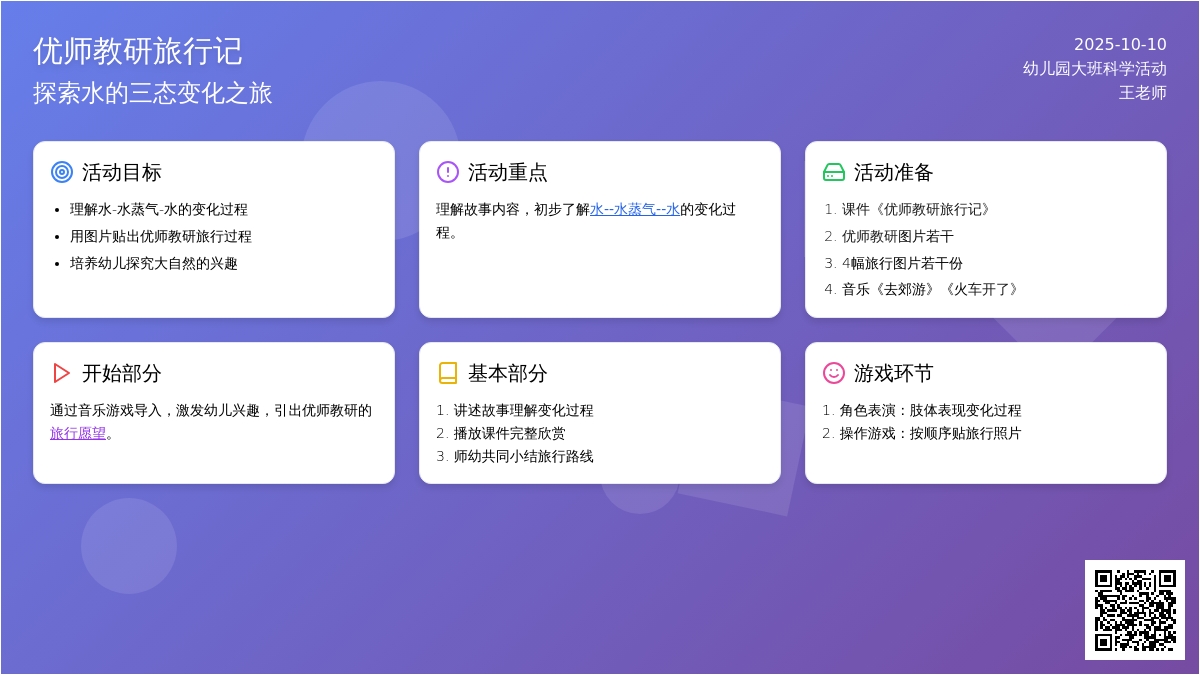 大班科学《小水滴旅行》教学设计及反思