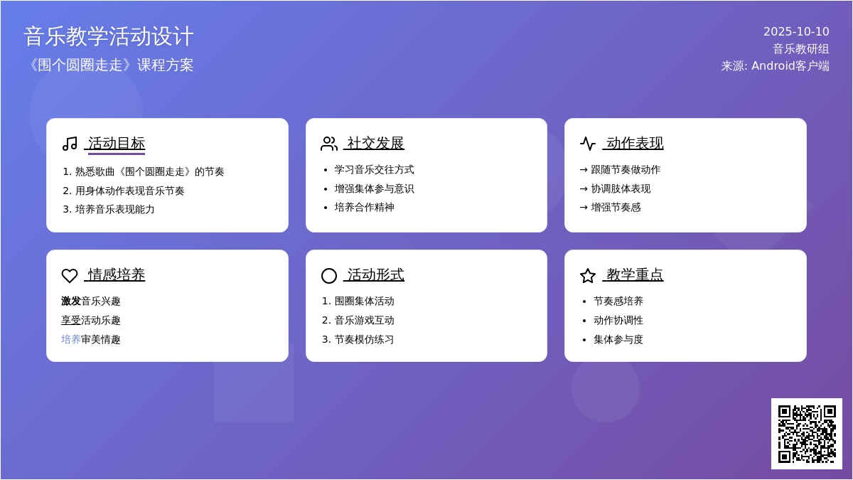 大一班奥尔夫音乐公开课――《围个圆圈走走》