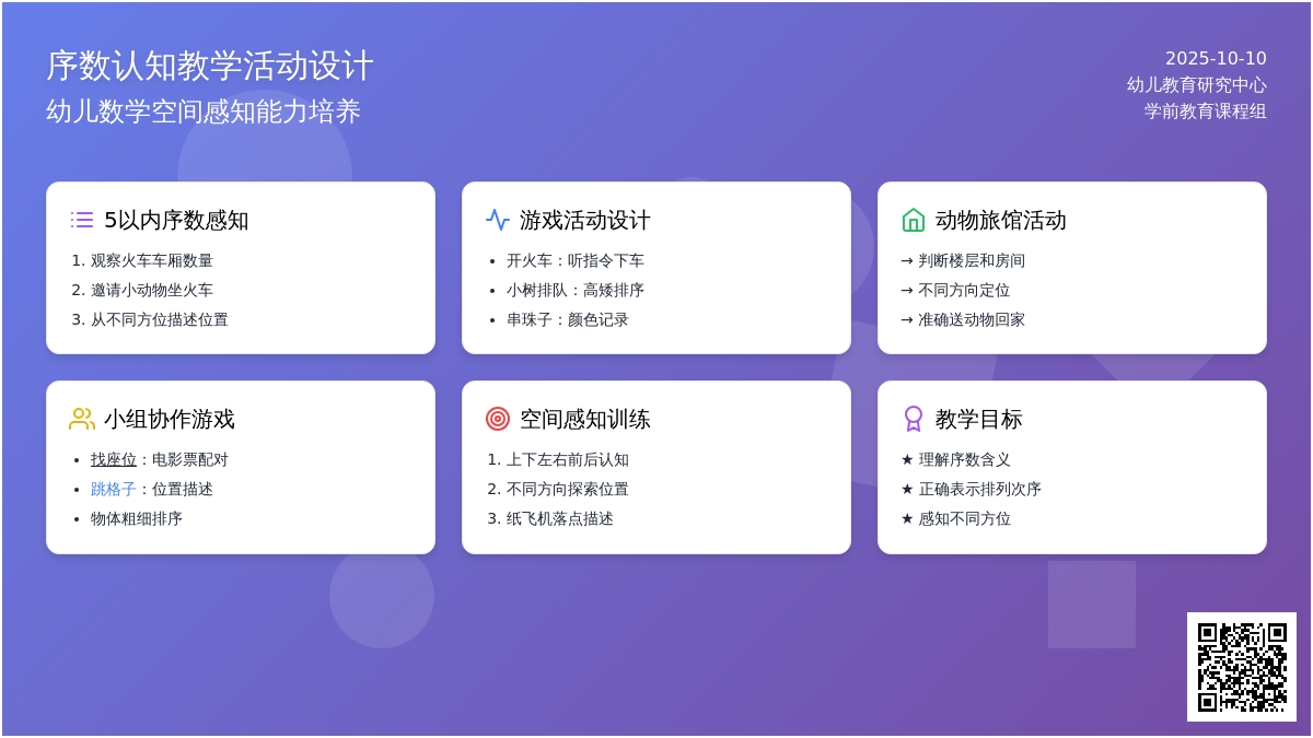 大班数学教案：感知10以内的序数