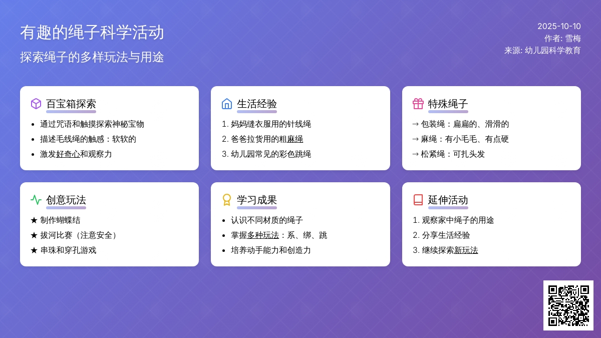 大班科学活动《有趣的绳子》试讲 大班科学活动《有趣的绳子》试讲