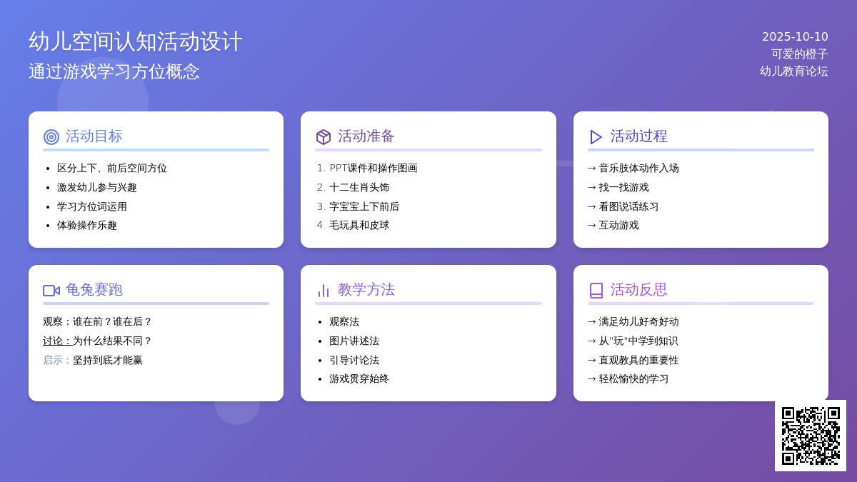 幼儿大班科学活动设计--《认识上下、前后》