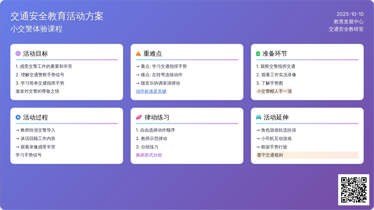 幼儿园大班社会教案：我是小交警