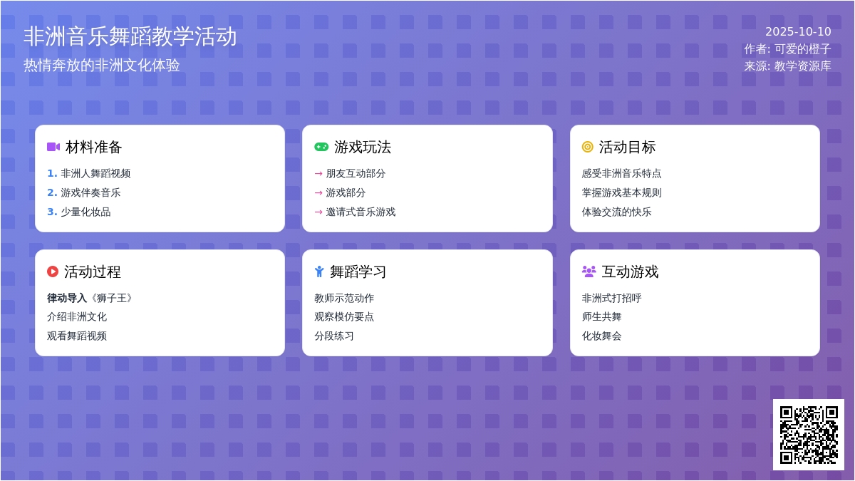 幼儿园大班音乐活动：热情的非洲