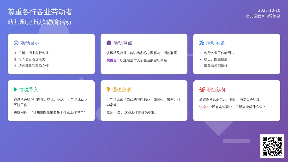 幼儿园大班社会活动教案：各行各业