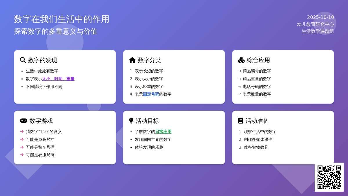 大班数学活动：生活中的数字