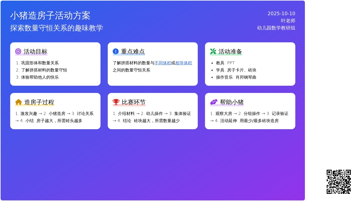 大班数学：有趣的房子