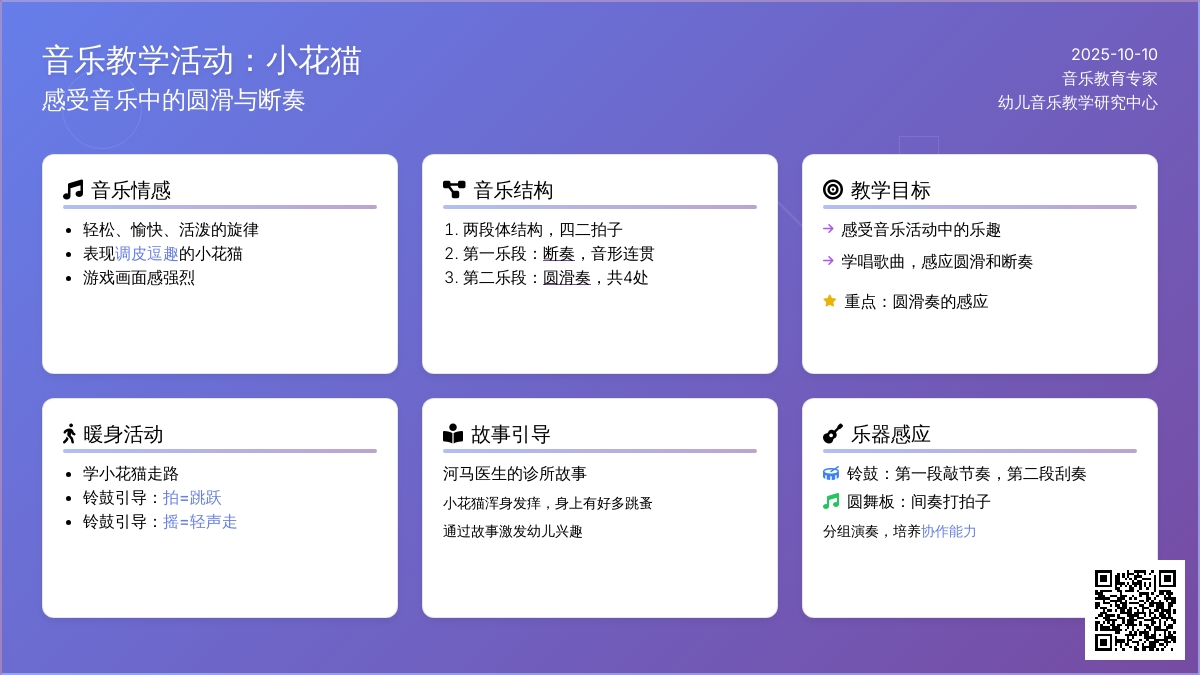 大班奥尔夫音乐《小花猫》（ 第一课时）