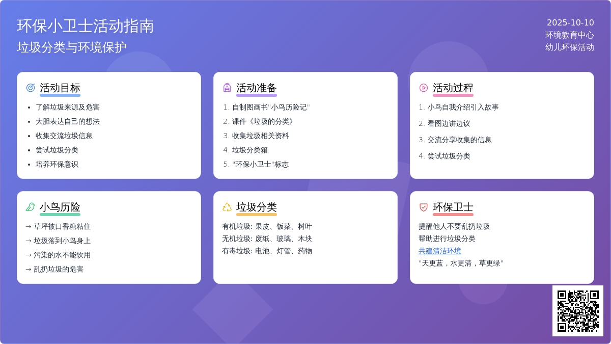 世界环境日大班方案：我是环保小卫士