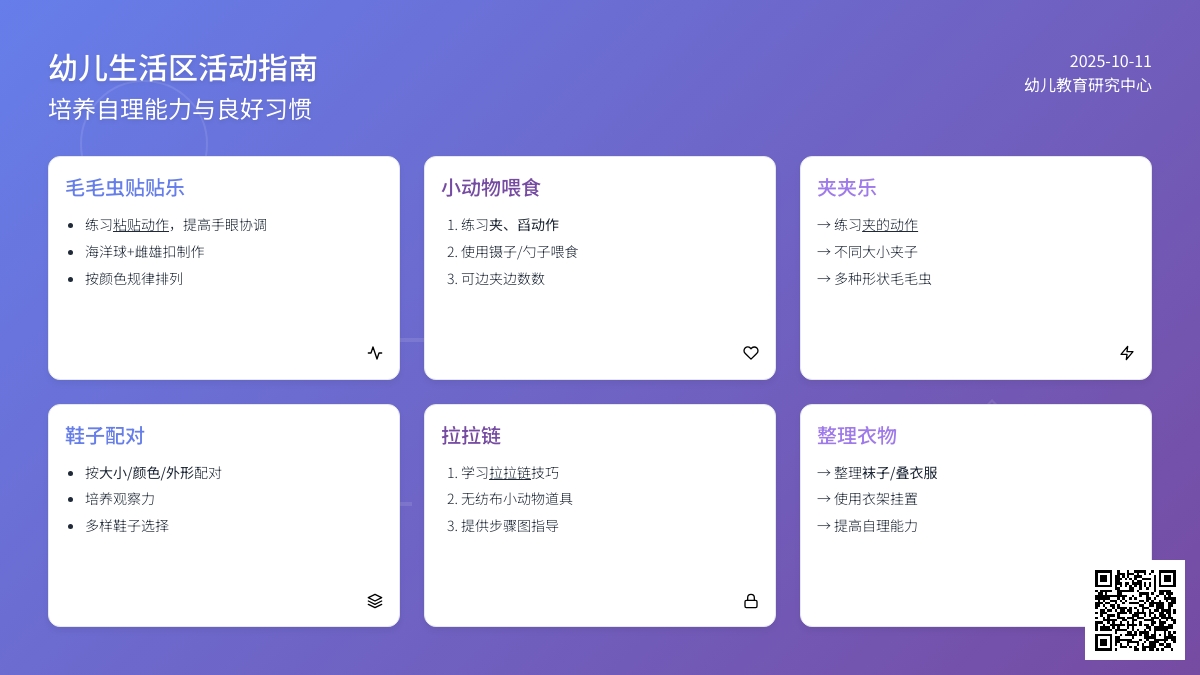 生活区投放材料 | 抓住秩序敏感期，培养幼儿生活自理能力