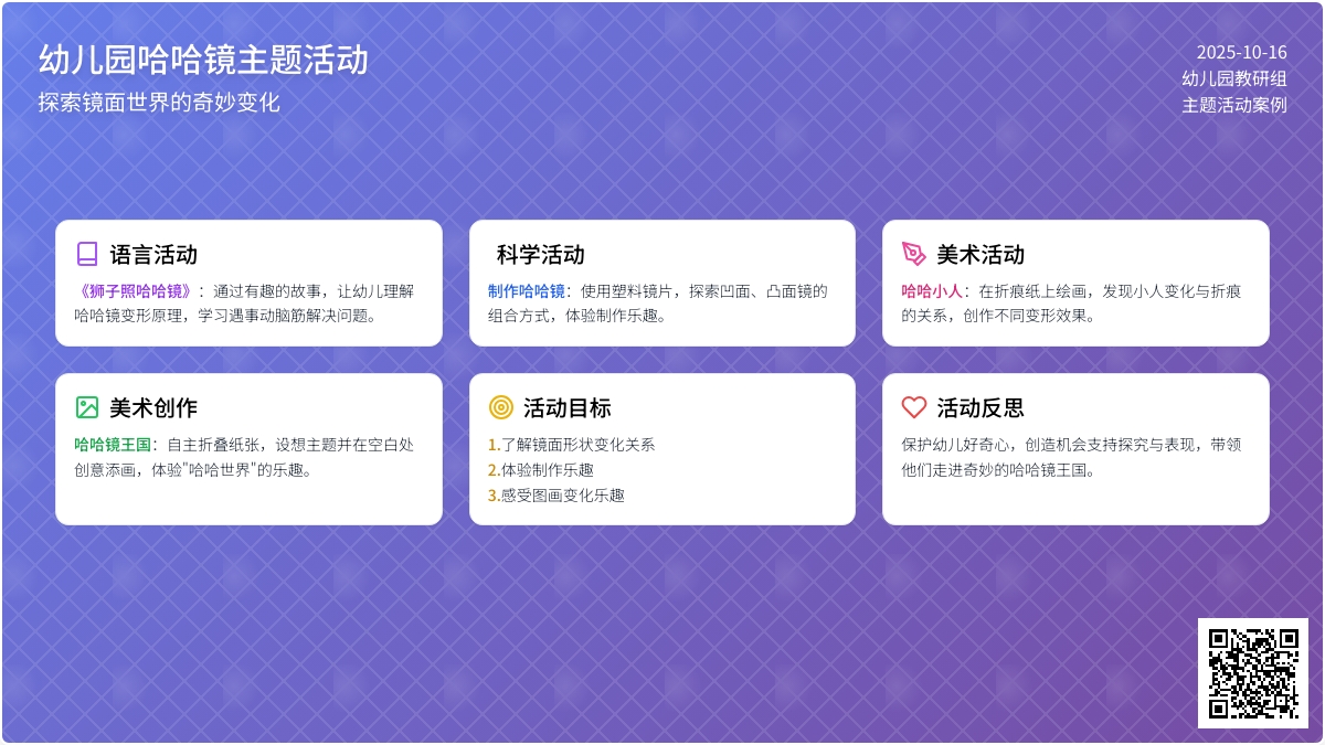 主题教案 | 幼儿园楼道里的哈哈镜引发的系列教学活动