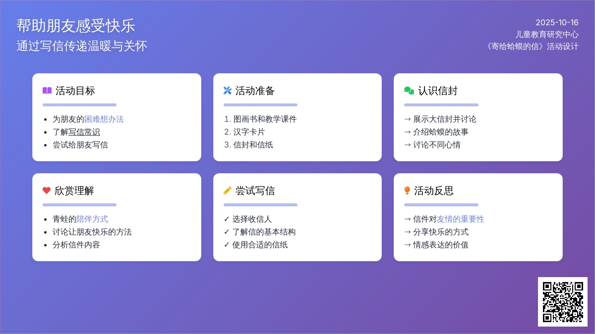 大班绘本阅读：《寄给蛤蟆的信》（一）