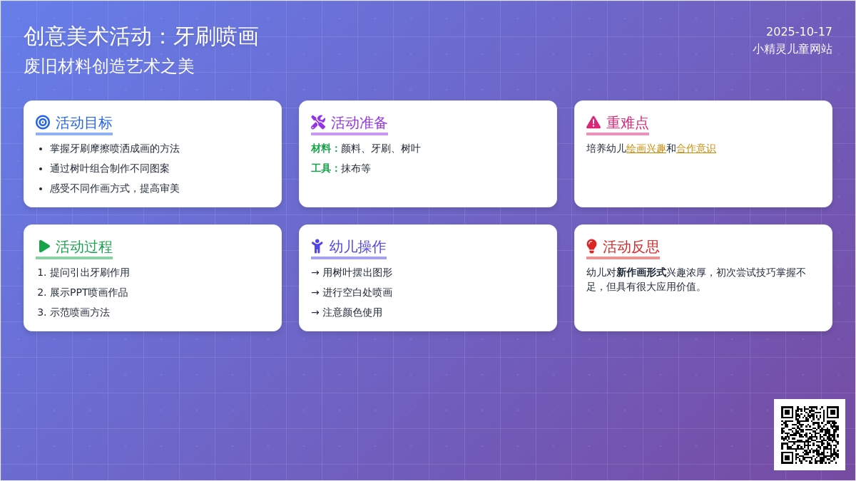 中班美术教案：牙刷喷画