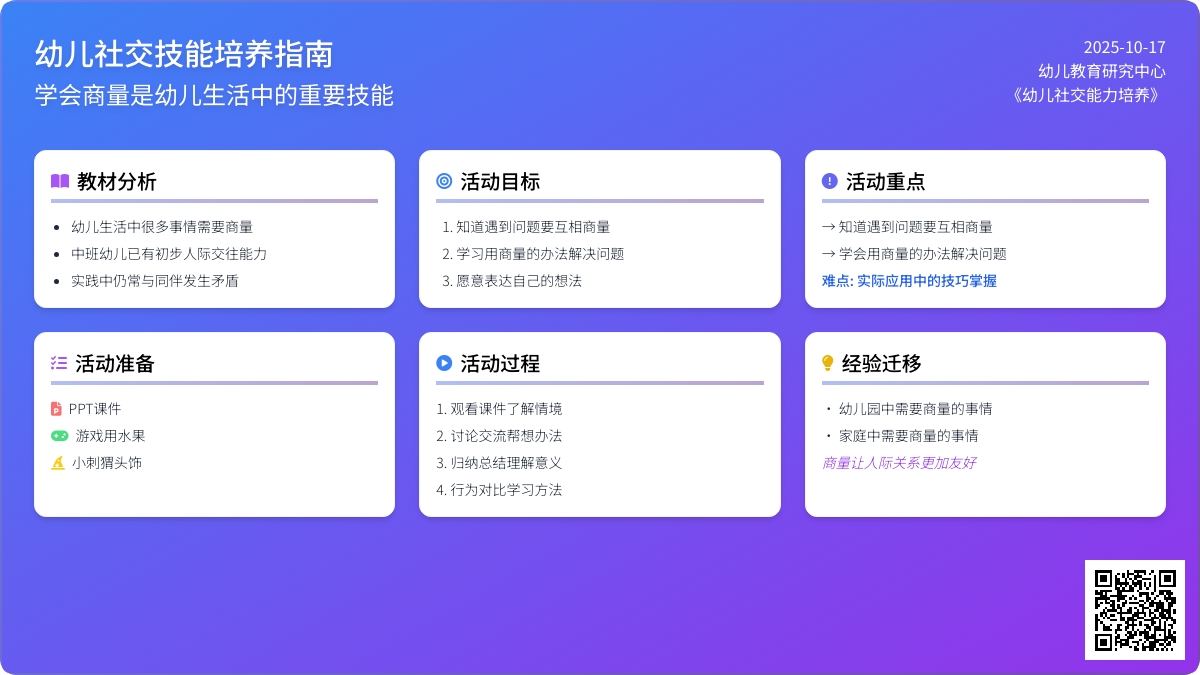 中班社会教案:商量妙处多 中班社会教案:商量妙处多