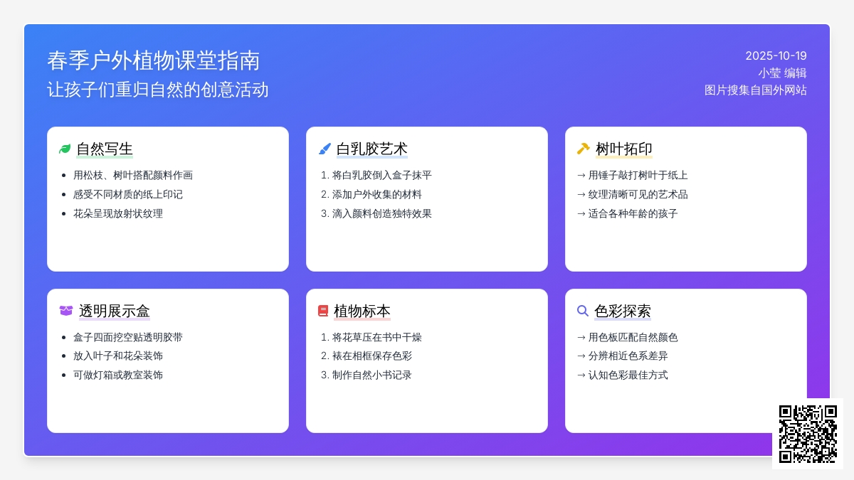 不用画笔，孩子们却创造出最美的自然画卷！