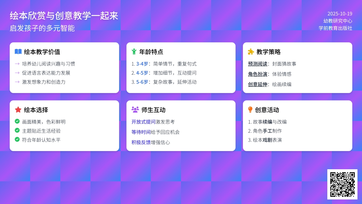 绘本欣赏与创意教学一起来