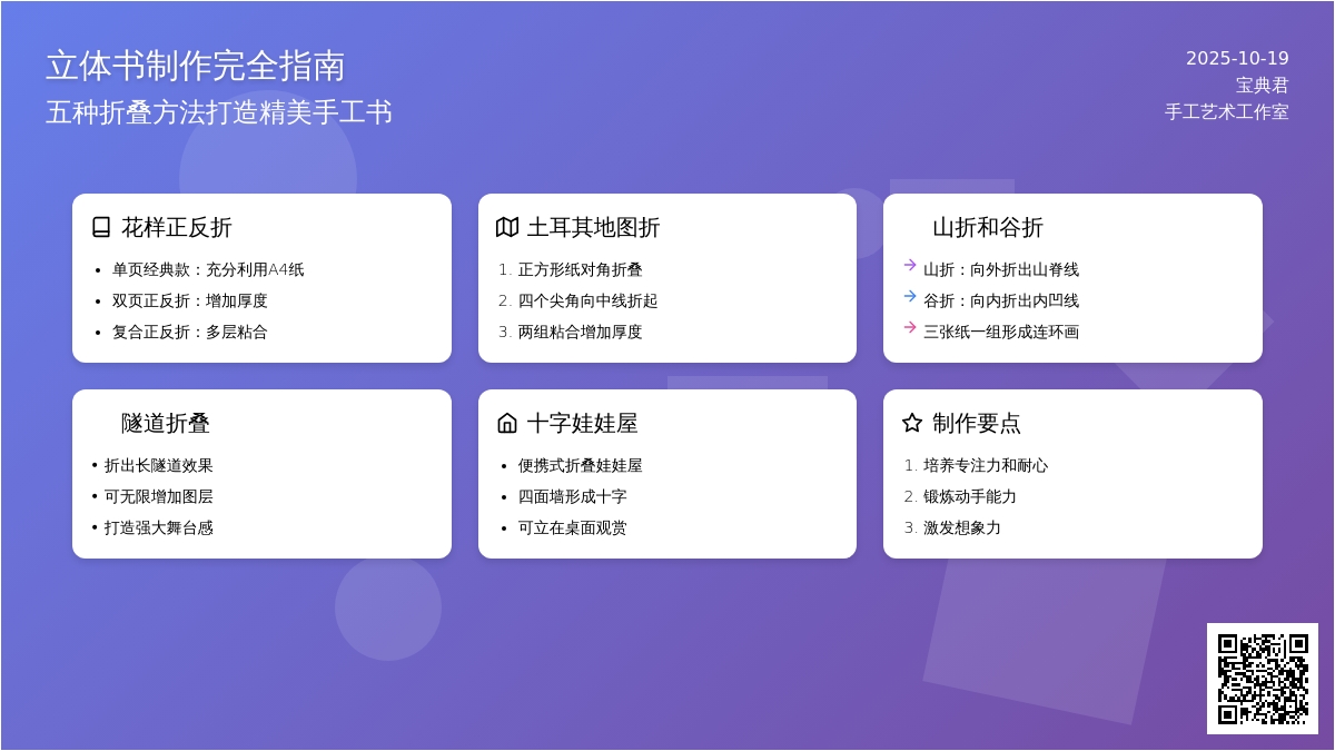 解密立体手工书：专业折叠法竟然如此简单！快速入门！