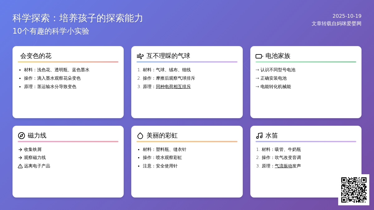幼儿园必备10个有趣的科学小实验