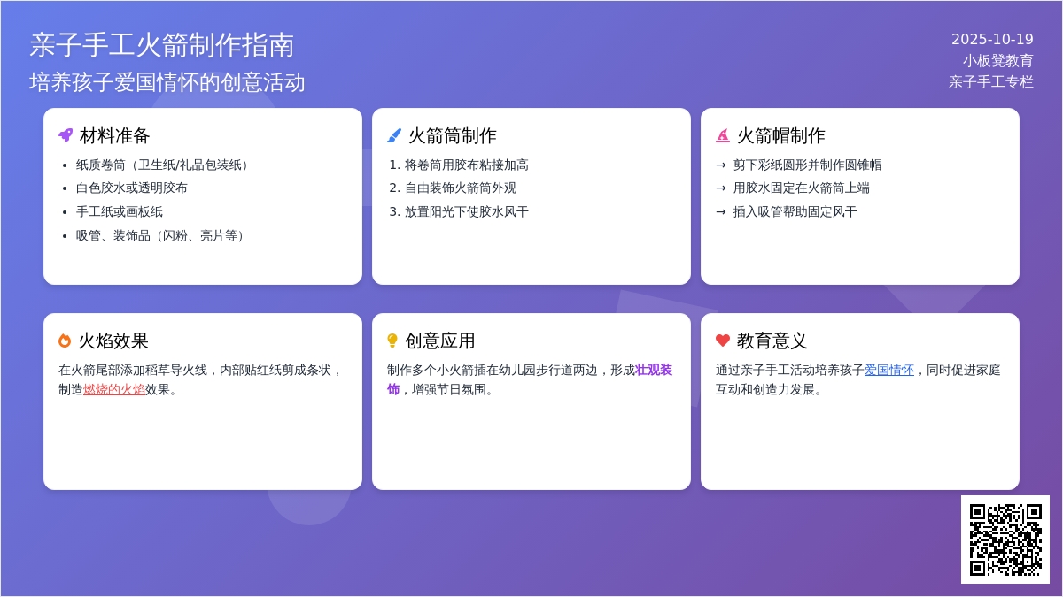 国庆节手工 | 花样小火箭，让国庆五光十色！