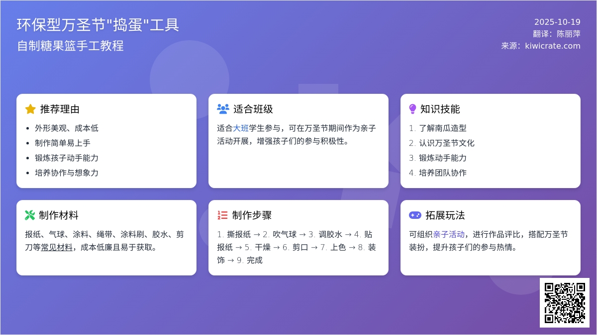 万圣节到了，怎么少得了自制的糖果篮呢？