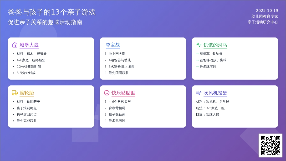 每逢亲子活动，游戏只有老三样？该换啦！（爸爸篇）