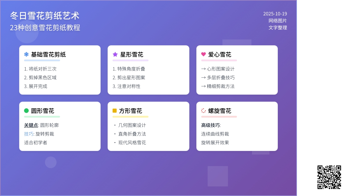 手工 | 冬天到了，你会剪雪花吗？23种雪花剪纸任你挑选~