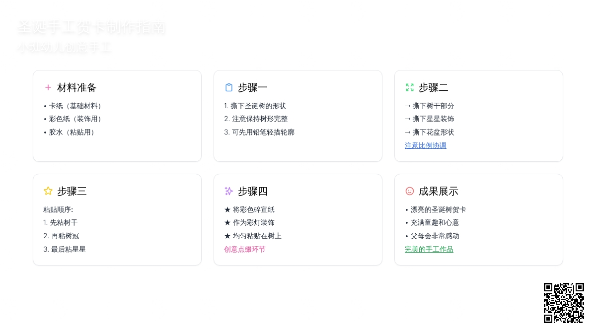 撕纸圣诞树贺卡DIY