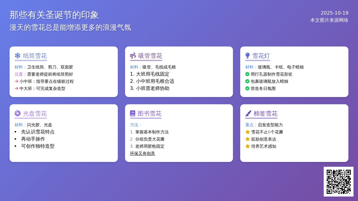 圣诞节简易手工制作 | 雪花篇