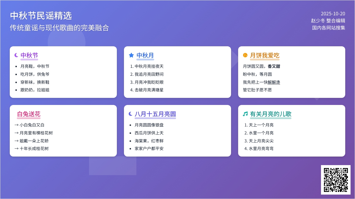 还在找有关月亮的儿歌、中秋节民谣?来这里统统领走! 还在找有关月亮的儿歌、中秋节民谣?来这里统统领走!