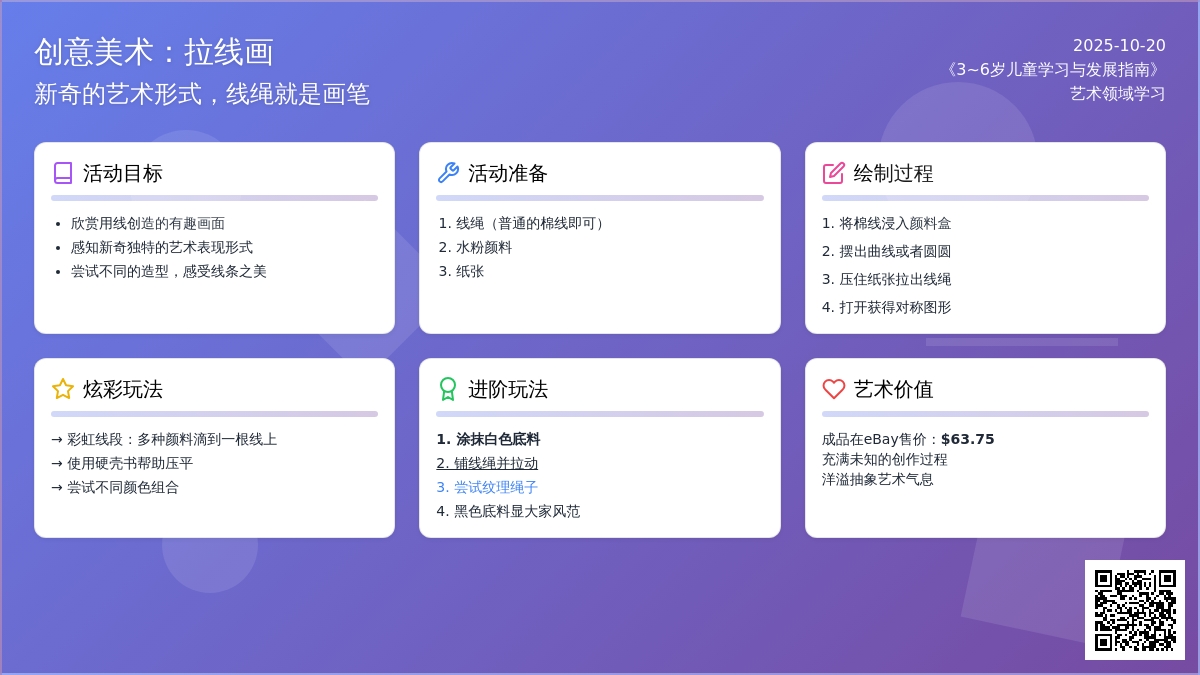 创意绘画 | 拉线画：轻轻一拉，绳子也能画出绝世良作