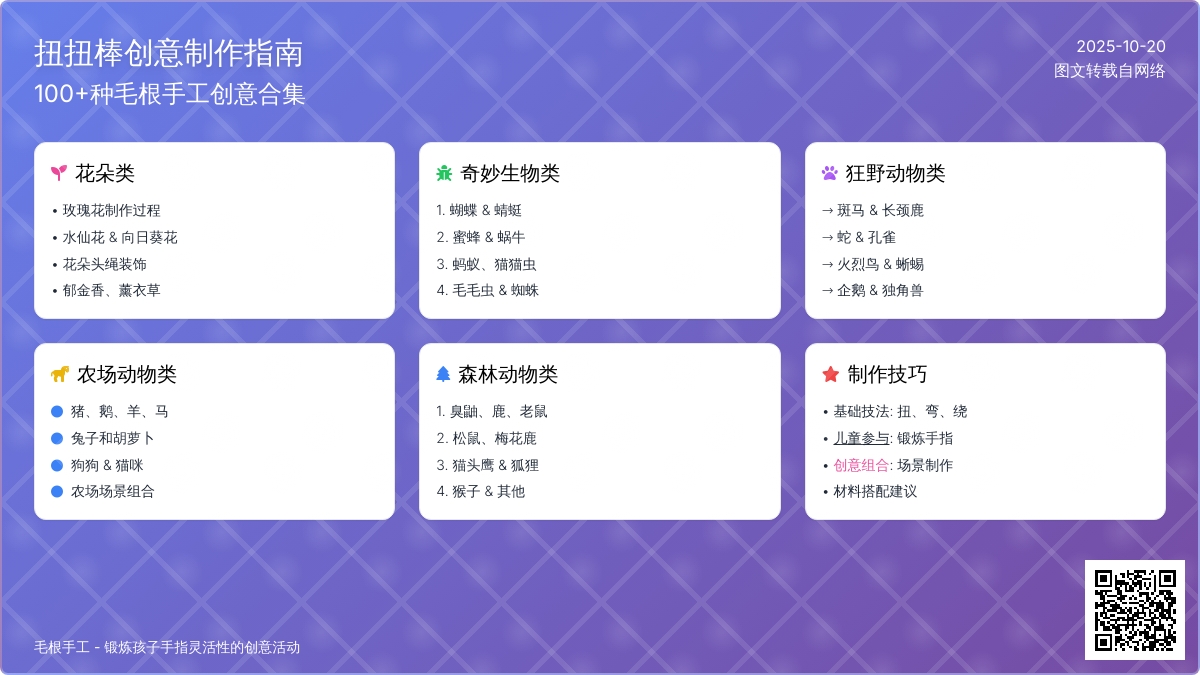 毛根扭扭棒 | 创意手工制作大集合，100多种玩法，快来收藏