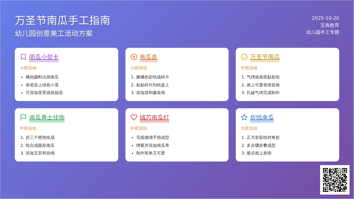 万圣节手工 | 南瓜大作战 万圣节手工 | 南瓜大作战