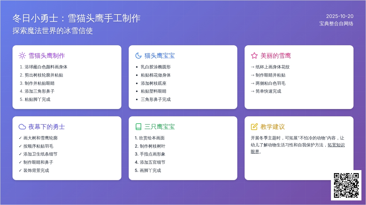 冬季手工 | 哈利波特的魔法朋友,雪猫头鹰来啦~ 冬季手工 | 哈利波特的魔法朋友,雪猫头鹰来啦~