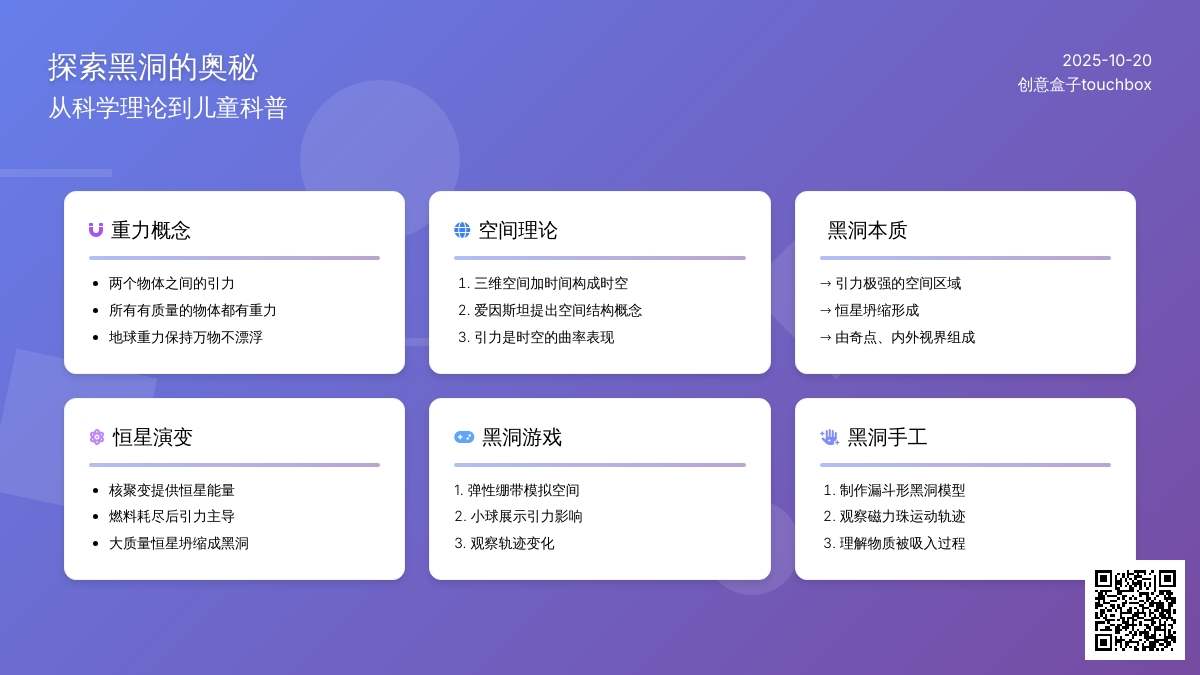 来了！黑洞手工和亲子游戏，这么学知识的孩子太酷了！