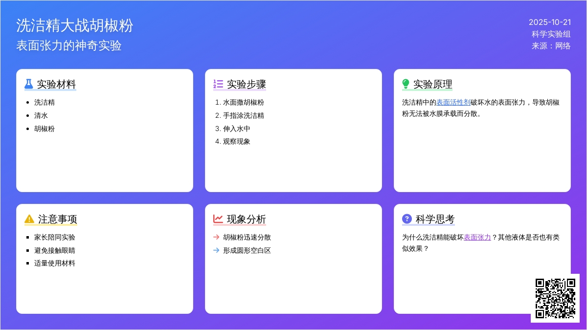 趣味科学实验 | 胡椒粉杀手 趣味科学实验 | 胡椒粉杀手