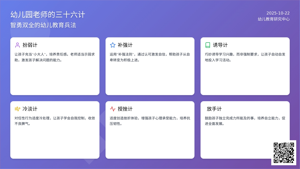 幼儿园老师的《孙子兵法》,三十六计培养出战无不胜的孩子! 幼儿园老师的《孙子兵法》,三十六计培养出战无不胜的孩子!