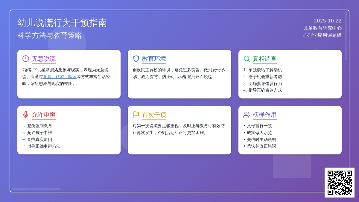 正确对待幼儿说谎，促进心理健康（二）