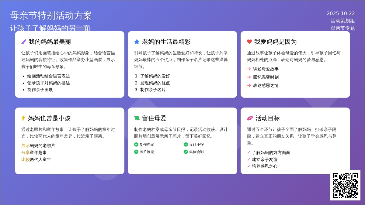 最温馨母亲节活动方案 | 还原一个不一样的妈妈！