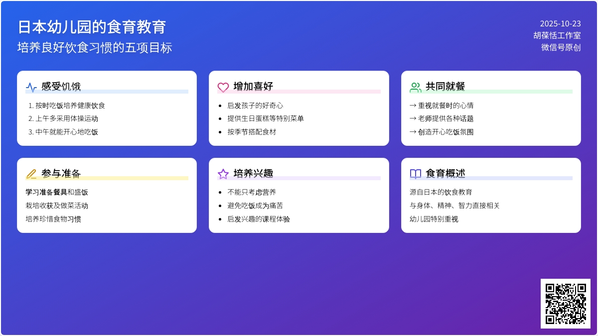 食育 | 在日本，“食育”的五个理想目标是什么？