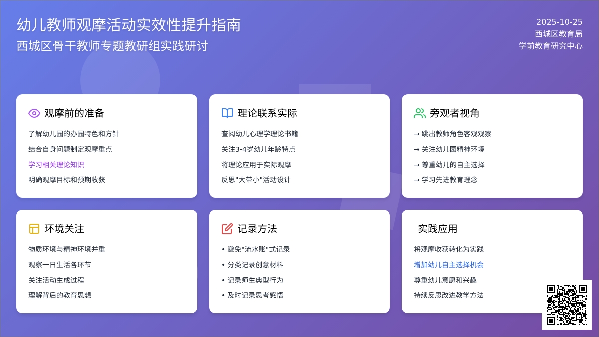 幼儿教师如何参加观摩活动(上) 幼儿教师如何参加观摩活动(上)