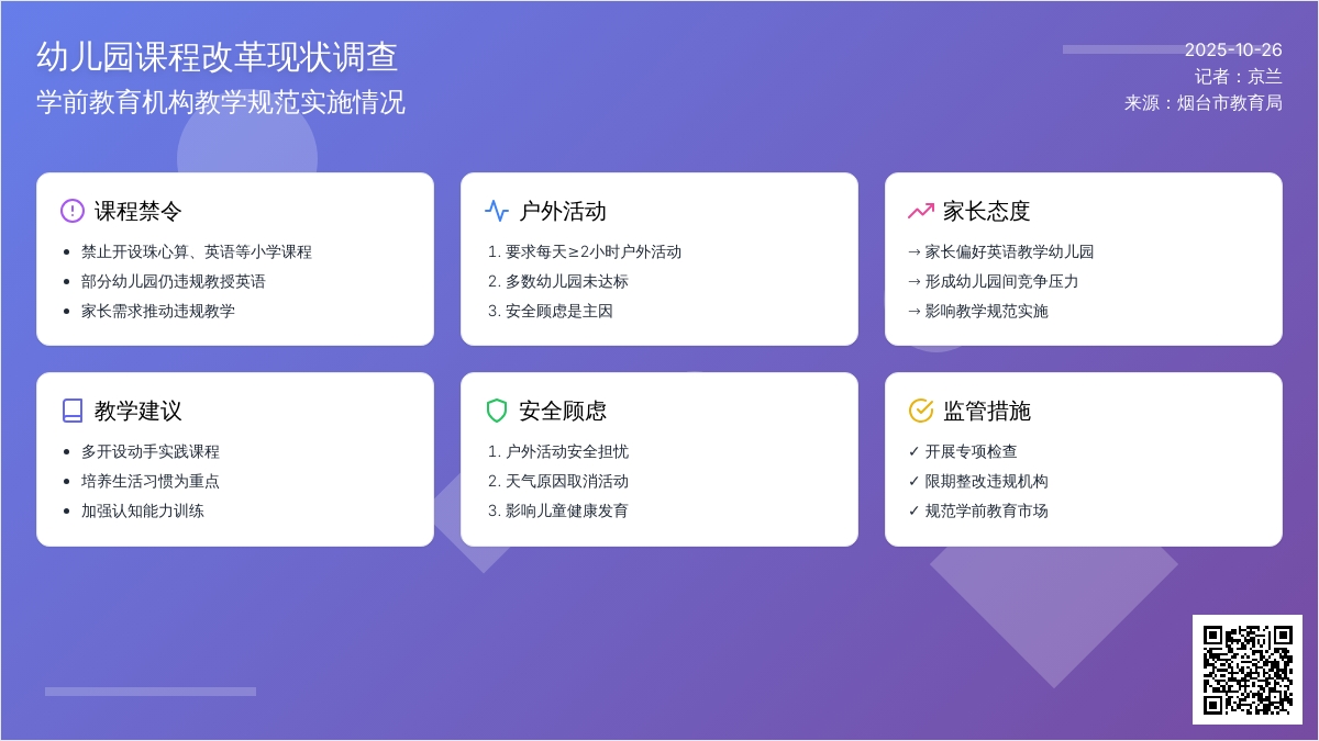 课程随意加户外活动少幼儿园孩子“减负”难 课程随意加户外活动少幼儿园孩子“减负”难