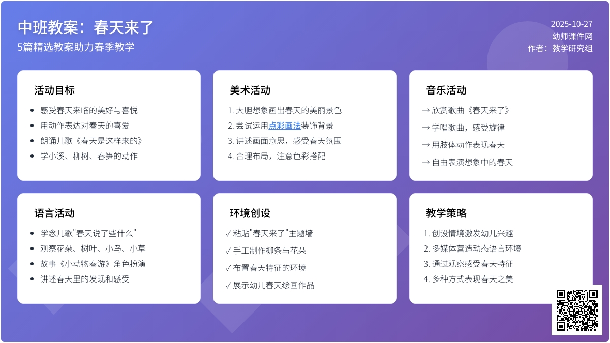 必备!中班教案春天来了5篇 必备!中班教案春天来了5篇