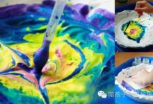 肌理探索—剃须泡泡画（建议3岁以上孩子）-幼师课件网