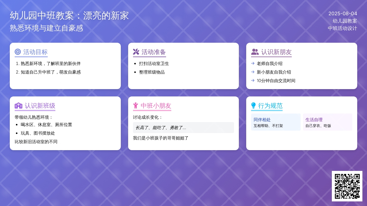 幼儿园中班教案：漂亮的新家